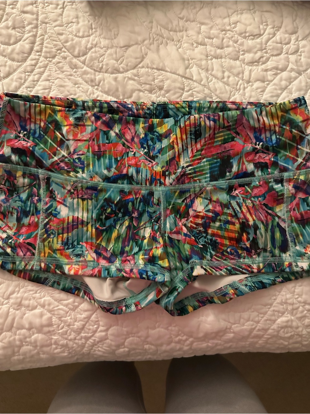 Fleo Multicolor Tropical Print Athletic Boyshorts